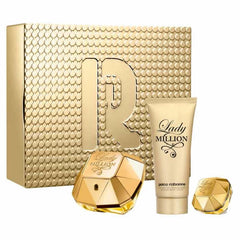 Paco Rabanne Lady Million 80ml EDP + 100ml Körperlotion + 5ml EDP Mini für Damen Geschenkset