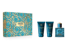 Versace Eros 50 ml EDP + 50 ml Bálsamo para después del afeitado + 50 ml Gel de ducha para hombre SET DE REGALO