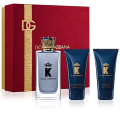 Dolce & Gabbana K 100ml EDT + 50ml Duschgel + 50ml After Shave Balsam für Herren Geschenkset