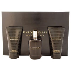 Sean John Unforgivable 125ml EDT + 100ml Duschgel + 100ml Aftershave für Herren Geschenkset
