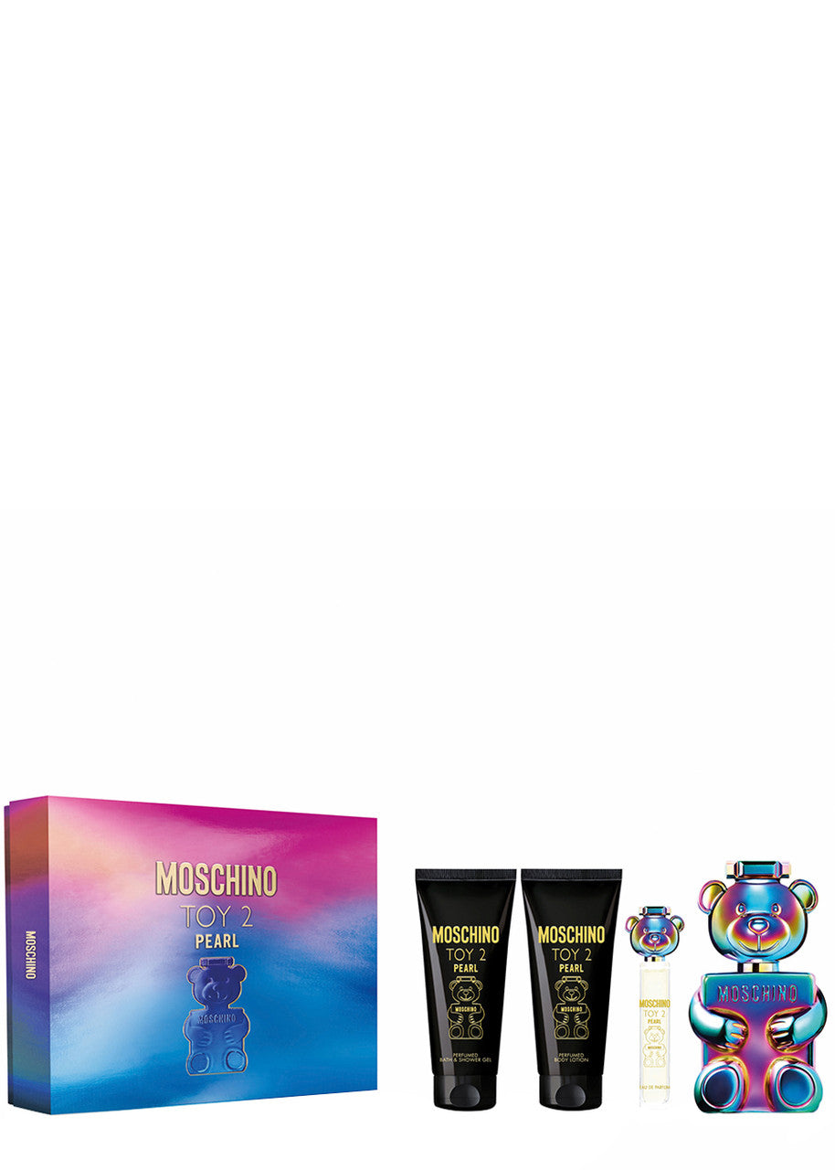 Moschino Toy 2 Pearl 100ml EDP für Damen Geschenkset + 100ml Duschgel + 100ml Body Lotion + 10ml EDP Mini