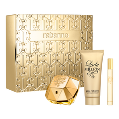 Set Regalo Paco Rabanne Lady Million 80ml EDP + 10ml EDP + 100ml Lozione Corpo