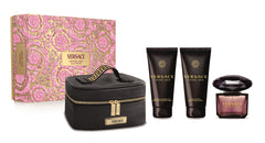 Set de regalo Versace Crystal Noir 90 ml EDP + Loción corporal 100 ml + Gel de ducha 100 ml + Estuche