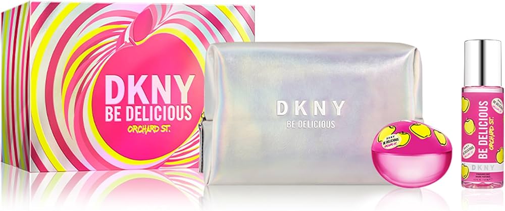 Set regalo DKNY Be Delicious Orchard St 100ml EDP + 125ml Body Mist + Pochette per donna