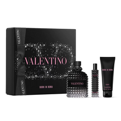 Valentino Born In Roma Uomo 100ml EDT + 15ml EDT Mini + 75ml Gel Doccia Set Regalo per Uomo