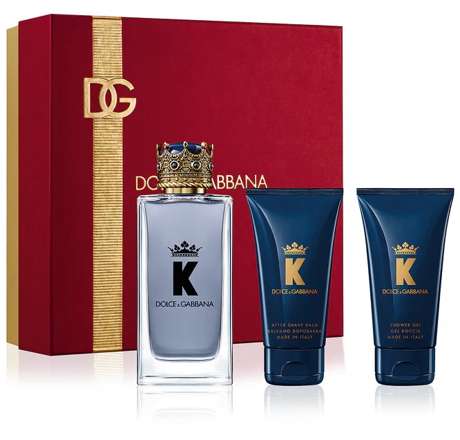 Set de regalo Dolce &amp; Gabbana K 100 ml EDT + 50 ml Gel de ducha + 50 ml Bálsamo para después del afeitado para hombre