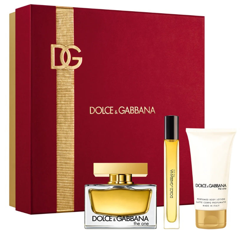 Dolce & Gabbana The One 75ml EDP + 50ml Body Lotion + 10ml Mini für Damen Geschenkset