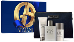 Armani Acqua di Giò per Uomo 100ml EDT + 75ml Gel Doccia + 75ml Deodorante + Pochette