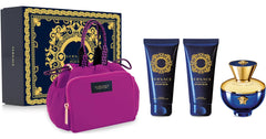 Set regalo Versace Dylan Blue 100ml EDP + 100ml gel doccia + 100ml lozione corpo + borsa