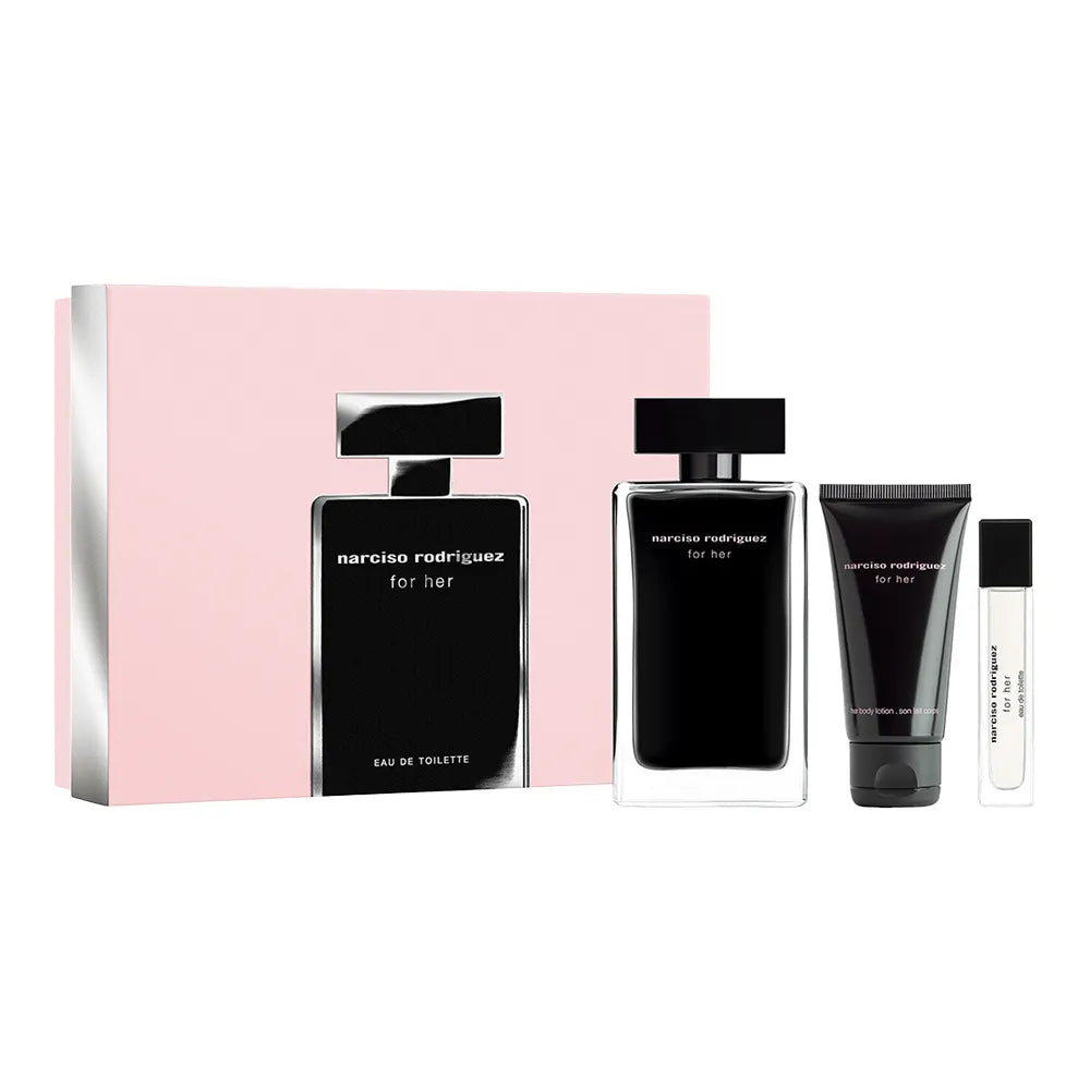 Narciso Rodriguez For Her Geschenkset 100ml EDT + 50ml Körperlotion + Mini