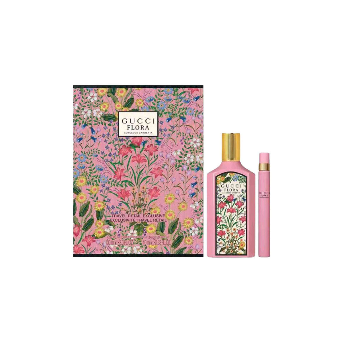 Gucci Flora Gorgeous Gardenia 100 ml EDP + Mini 10 ml para mujer Set de regalo