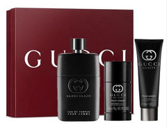 Gucci Guilty Pour Homme 90 ml EDP + 50 ml Gel de ducha + 75 ml Desodorante en barra para hombre Set de regalo