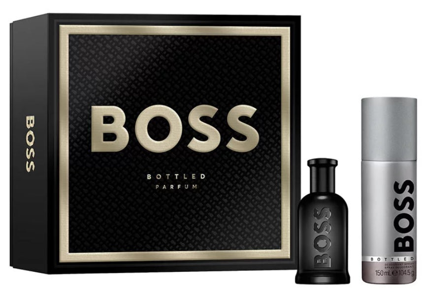 Hugo Boss Bottled 50ml Parfum + 150ml Deodorante Set Regalo per Uomo