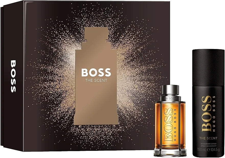 Coffret Cadeau Hugo Boss The Scent pour Homme, Eau de Toilette 50ml + Vaporisateur Corporel 150ml