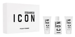 Dsquared2 Icon Pour Femme 50ml EDP + 50ml Gel Doccia + 50ml Lozione Corpo per Donna Set Regalo