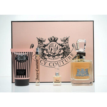 Set de regalo Juicy Couture para mujer: EDP 100 ml, mini perfume 10 ml, crema corporal 50 ml.
