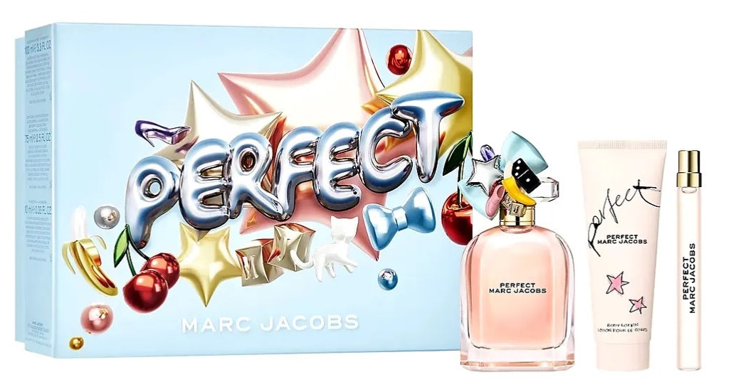 Marc Jacobs Perfect 100ml EDP + 75ml Lozione Corpo + 10ml EDP per Donna Set Regalo