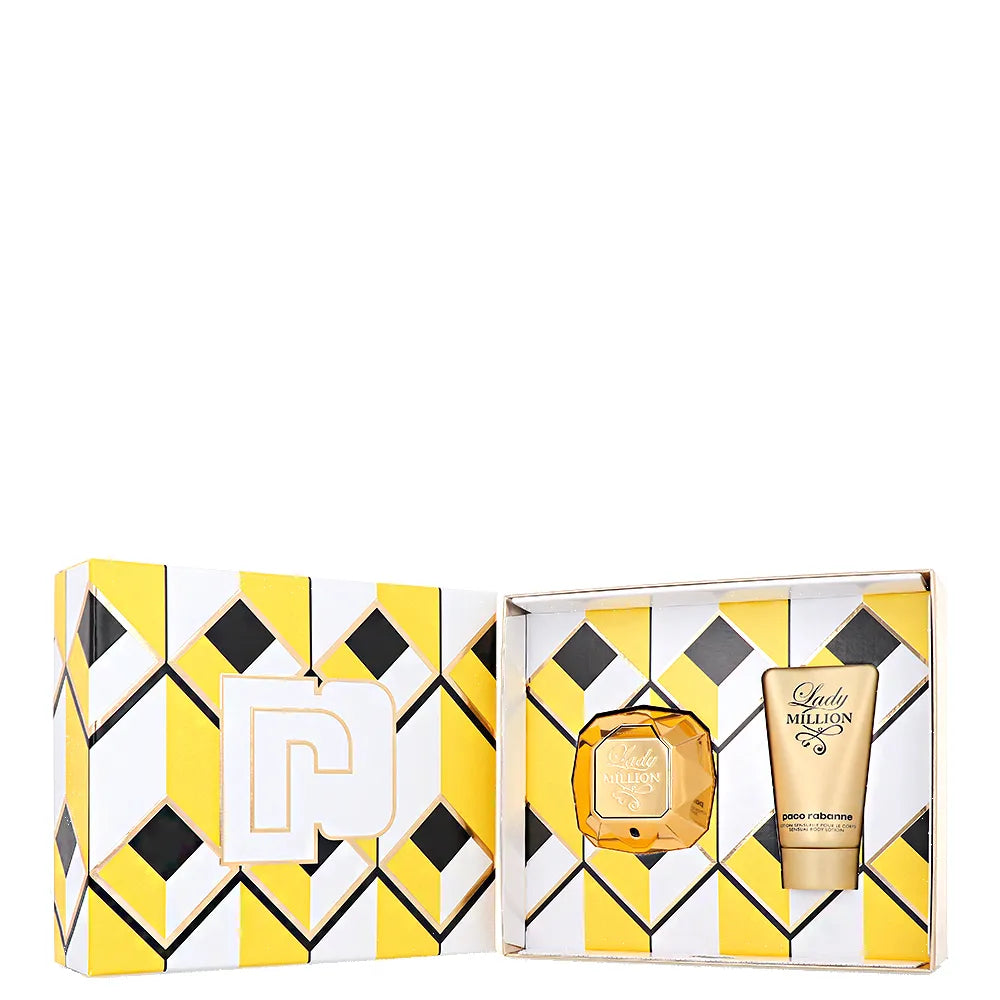 Paco Rabanne Lady Million 50ml EDP + 75ml Körperlotion für Damen Geschenkset