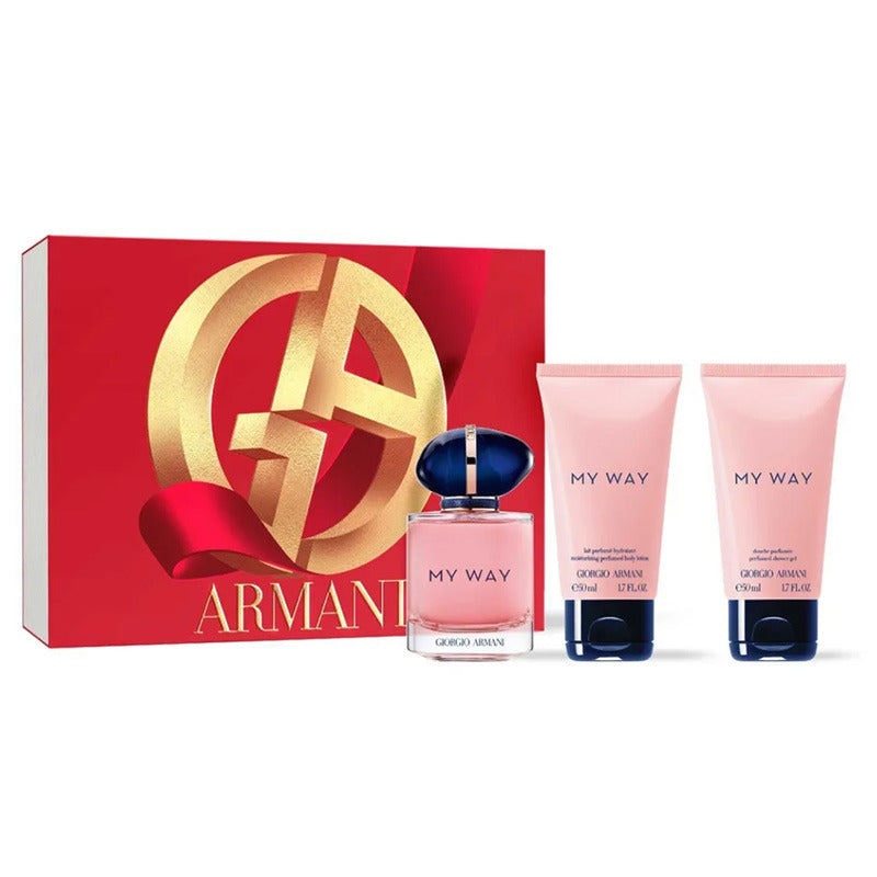 Armani My Way 50ml EDP + 50ml Bodylotion + 50ml Duschgel für Damen Geschenkset  