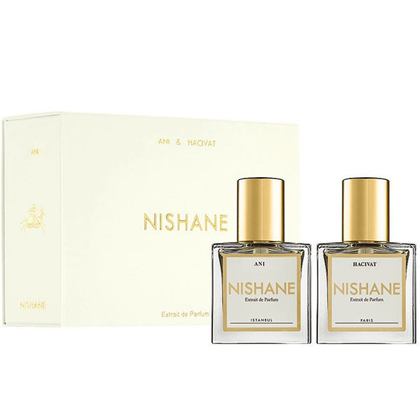 Set regalo viaggio Nishane Hacivat 15ml Extrait de Parfum + Ani 15ml Extrait de Parfum