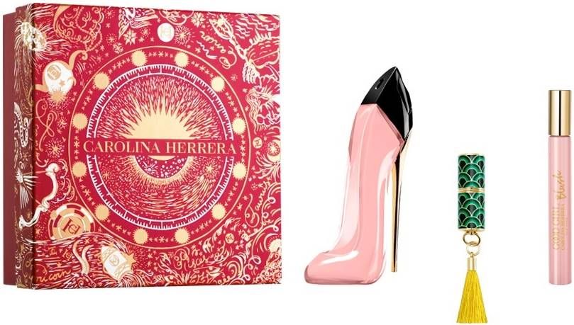 Carolina Herrera Good Girl Blush 80ml EDP + 10ml Mini + Lipgloss für Damen Geschenkset