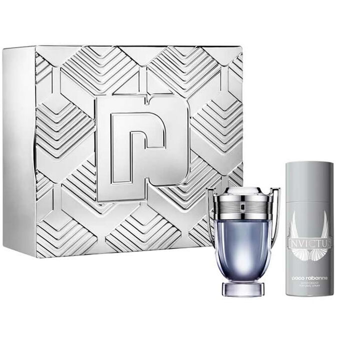 Paco Rabanne Invictus 100ml EDT Spray + 150ml Deo Spray für Herren Geschenkset