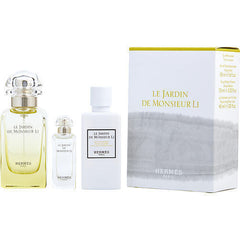 Hermes Le Jardin D Monsieur Set Regalo Unisex Li 50ml EDT + 50ml Lozione Corpo + Gel Doccia