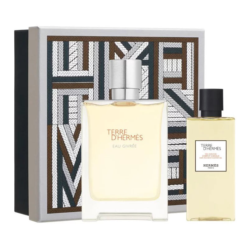 Hermes Terre d'Hermes Eau Givree 100ml EDP + 80ml Duschgel für Herren GESCHENKSET