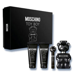 Set Regalo Moschino Toy Boy 100ml EDP + 100ml Gel Doccia + 100ml Dopobarba + Mini per Uomo